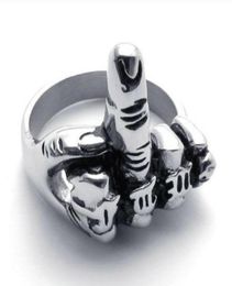 2017 Nouveau bijou de mode titane en acier inoxydable Biker classique Silver Men039S Ring de doigt de l'érection US 8158498073