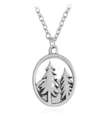 2017 New Fashion Mountain Forest Christmas Tree Pendant Charm Collier Sisters Girls Kids Family Gift 2294701329