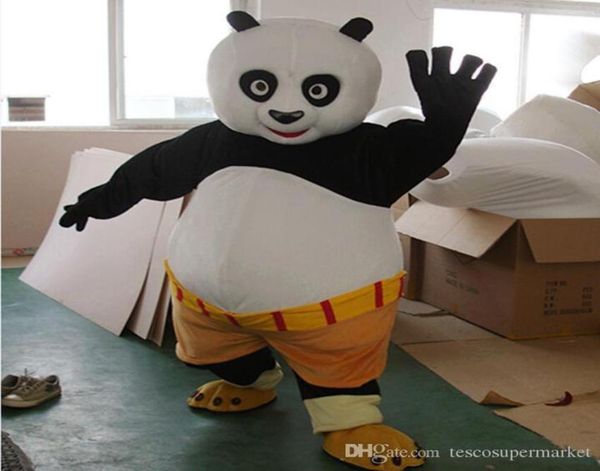 2017 Nuevo disfraz rápido de mascota Kung Fu Panda disfraz de personaje de dibujos animados Kungfu Panda vestido de lujo tamaño adulto 7766239