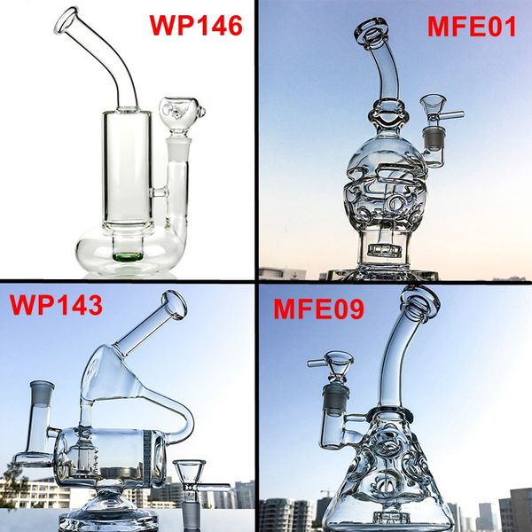 Ship By Sea El más nuevo Bongs de tubería de agua de vidrio con tapa de clavo de cerámica Bong de agua 18.8mm Conjunto femenino Tornado Perc Oil Rig Bongs de vidrio al por mayor