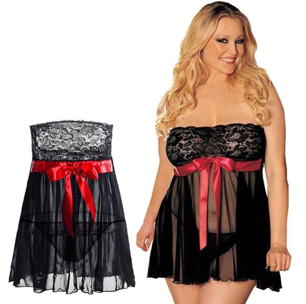 2017 Nueva ropa sexy caliente Ropa interior erótica Mujeres Baby Doll Lencería sexy Hot See Through Sexy Ps Tamaño S-6XL Lencería Ropa de dormir 4316992