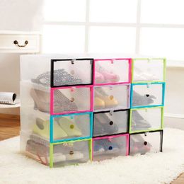 Gran oferta, caja de cajón transparente de plástico, organizador de almacenamiento de zapatos, caja apilable, cajas de almacenamiento, contenedores, envío gratis