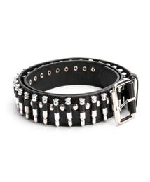 2017 Nouveau punk Bullet Rivet Luxury Designer Belts Men High Quality Pu Leather Rock Motorcycle de moto