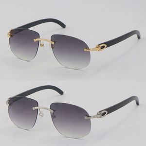 Lunettes de soleil sans montée en gros Menles Men Original Buffle noir Horne 8100928 SUN VERRES SUM