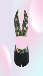 2017 Nouveau bikini licou sexy semets de maillots de bain Femmes Push up Swimsuit Camouflage Print Place Bathing Costumes QP02082656875