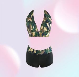 2017 Nieuwe sexy sexy halter bikini set zwemkleding vrouwen push up zwempak camouflage print strand badpakken QP02082267279