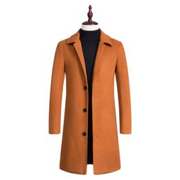 2017 Nieuwe lente en herfst middellange lengte windjas jas voor heren Koreaanse slanke fit jas, knappe en trendy veelzijdige herenkleding
