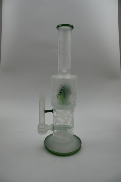 Narguilé en verre, bong de plate-forme pétrolière, pipe à fumer, filtre vert, ventes directes d'usine conjointes de 14 mm bienvenue à la commande