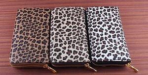 2017 nieuwe stijl man tas nieuwe mode vrouwen lange portefeuilles vrouwelijke luipaard print portemonnee persoonlijkheidskaart houders rits zakken portemonnee gratis verzending