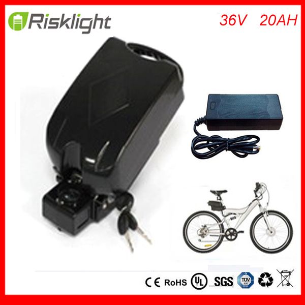 2017 Nouveau style portable Portable 36V 20AH Electric Bike Lithium Battery Pack avec 18650 36V 1000W Battery Case et BMS For Frog Ebike