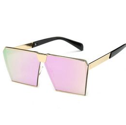 2017 Nouveau style Lunettes de soleil Femmes Unique Oversize Shield UV400 Gradient Vintage Eyeglass Brand Designer Sunglasses 10pcs / Lot Livraison GRATUITE