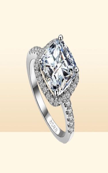 2017 Nouveau certificat américain GIA SONA Diamond Drill trois générations IJ Couleur 3 Carats Platinum Sterling Silver Women Ring8711572