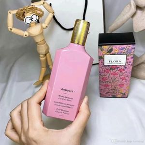 Premierlash Merk Flora Parfums Voor Vrouwen Keulen 100 ml Vrouw Sexy Geur Parfums Spray EDP Parfums herstellen oud roze