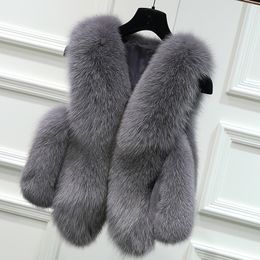 2017 Nieuwe Winter Dikke Warme Bont Vesten Jas Vrouwen Faux Fur Vest Korte Jassen Hoge Kwaliteit Vest Vrouwelijke Jas bovenkleding