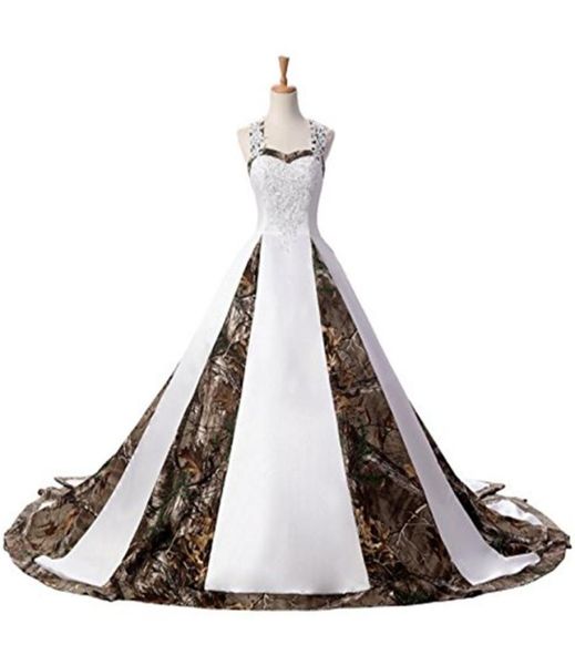 2017 les plus récentes robes de mariée de camouflage avec des appliques robes de bal longue robe de fête de mariage camouflage robes nuptiales en stcok wd10137581063