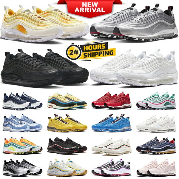 nike air max hommes femmes 97 chaussures de course triple noir Sean Wotherspoon argent balle rouge léopard bred réfléchissant mens trainer