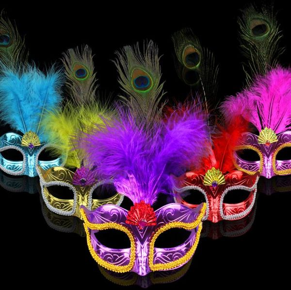 2017 En Venta Máscaras de fiesta Máscara de disfraces veneciana Máscara de Halloween Máscara de baile de carnaval sexy cosplay regalo de boda de lujo color de la mezcla envío gratis
