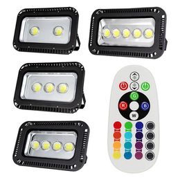 2017 Outdoor LED Flood Light 200W 300W 400W 500W 600W RGB / Warm / Cool Whit Project Schijnwerpers Waterdicht Buiten Lamp Verlichting 85-265V