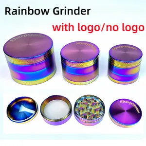 Rainbow Grinder Herb Grinder Metal Zinc Alloy Tobacco Grinders 4 couches 40 mm 50 mm 63 mm accessoires de fumeurs de broyeur