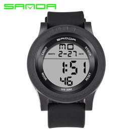 Reloj Digital deportivo SANDA 2017 para hombre, relojes de pulsera militares famosos de lujo de marca superior para hombre, reloj electrónico Masculino194F