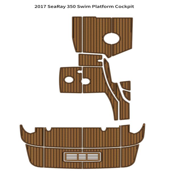 2017 Sea Ray 350 Swim Platform Cockpit Pad Bateau EVA Foam Faux Teck Deck Floor