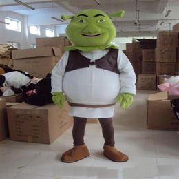 2017 Shrek mascotte costume mignon dessin animé vêtements usine personnalisé privé accessoires personnalisés marche poupées poupée vêtements 275j