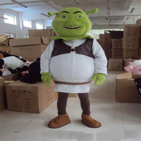2017 disfraz de mascota Shrek, ropa de dibujos animados bonita, fábrica personalizada, accesorios personalizados privados, muñecas para caminar, ropa para muñecas 254b
