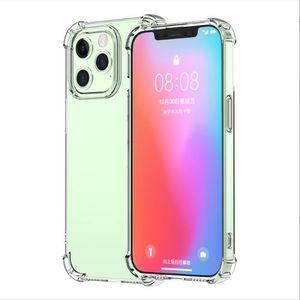 Coque de téléphone en TPU souple à coussin d'air, étui en Silicone Transparent et résistant aux chocs pour iPhone 15 14 13 12 mini 11 pro X XS MAX XR plus