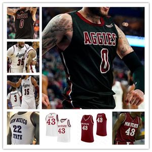 Ncaa College New Mexico State Aggies basketbalshirts Pascal Siakam Xavier Pinson Anthony Roy Deshawndre Washington Issa Muhammad DaJuan Gordon Mike Peake