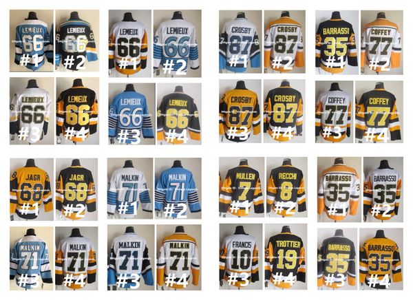 Chandail de hockey Vintage Penguins CCM Lemieux Jaromir Jagr Sidney Crosby Evgeni Malkin Paul Coffey Joe Mullen Mark Recchi Ron Francis Tom Barrasso Larry Murphy