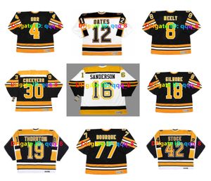 BOBBY ORR RAYMOND BOURQUE Maillot de hockey personnalisé CCM Throwback Boston ADAM OATES CAM NEELY DEREK SANDERSON WILLIE O'REE GERRY CHEEVERS HAPPY GILMORE THORNTON Taille S-4XL