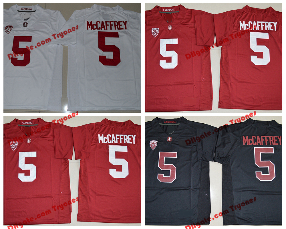 2019 Stanford Cardinal Christian McCaffrey College Football Jerseys Mens 5 Christian McCaffrey Stitched Football Shirts S-XXXL