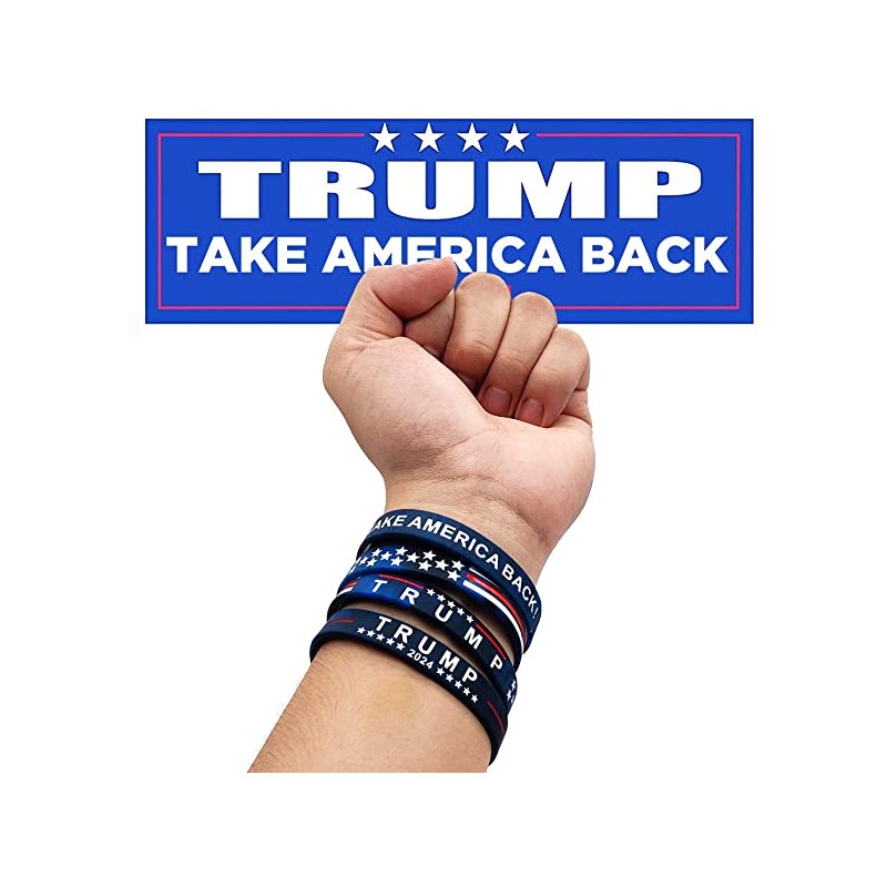 Trump 2024 Silicone Bracelet Party Favor Keep America Great Wristband Donald Vote Rubber Support Bracelets MAGA FJB Bangles GC0906