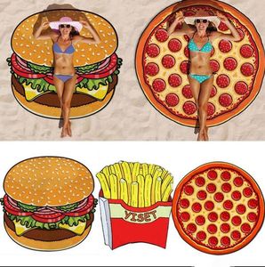 2017 zomer mandala tapijt chiffon schedel ijs bessen fruit strand handdoek emoticons ananas sjaal watermeloen hamburger pizza donut litteken