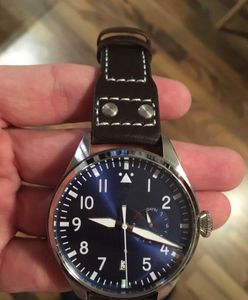 2022 Reloj de pulsera de lujo de alta calidad Big Pilot Midnight Blue black Dial Reloj automático para hombres 46MM Relojes para hombres.