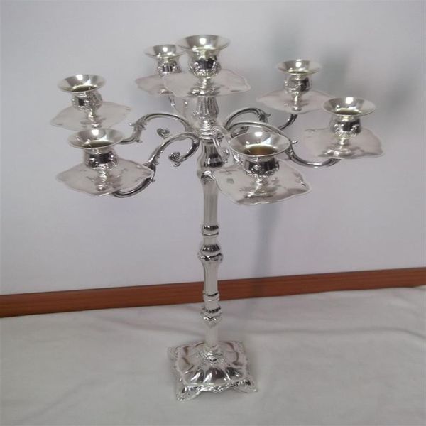 2017 candelabros más vendidos piso centro de mesa de boda candelabro de piso flor camino plomo 85 cm de alto 7 brazos portavelas 299O