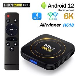 Android 12.0 Smart TV Box HK1 Rbox H8S Allwinner H618 BT4.0 Media Player 2.4G5G Dual WiFi 6K HD Set Topbox