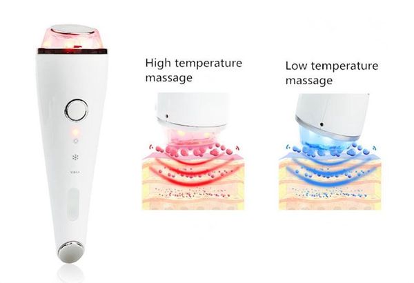 Ultrasonic Froid Hammer Vibration Spa Face Eye Massager LED Photon Rechargeable Beauté Soins de la peau Anti-lignes Rides Portable Home Usage