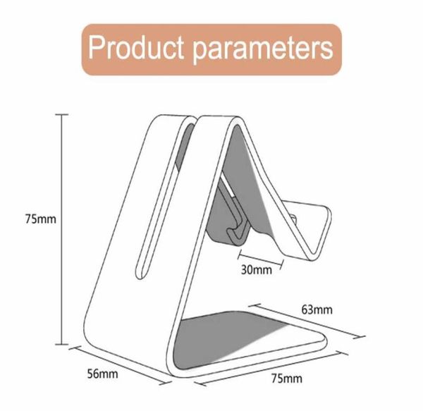 2017 Universal en aluminium Métal de téléphone mobile Tablet Holder Stand pour un téléphone portable intelligent pour Kindle Ebook1222655