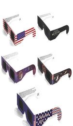 2017 EE. UU. Gafas de eclipse solar Gafas de visualización de vidrio solar de papel Proteja sus ojos con seguridad el 21 de agosto DHL Fast 6727949