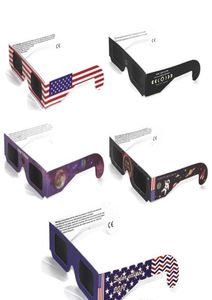 2017 USA Solar Eclipse Lunettes en papier Verre solaire Verre de verre Soraire Protégez vos yeux en sécurité lorsque le 21 août DHL Fast 9613598