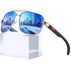 Carfia gepolariseerde zonnebril voor heren Luxe heren merk Designer Sunglass Attitude zonnebril Cool Driving Metal zonnebril