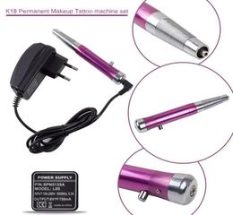 2017 entier K18 nouveau maquillage Permanent tatouage sourcil stylo Machine 50 aiguilles conseils Darkmagenta 1070963