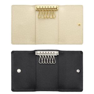 2017 Wholesale original box luxury multicolor short wallet six key holder women men's classic zipper pocket key chain 62630