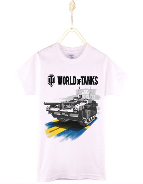 2017 World Of Tanks Imprimer Enfant Tshirt Coton Blanc Oneck Garçons À Manches Courtes T-shirts Filles Tops Bébé Tshirt Enfants Vêtements Shirt3918380