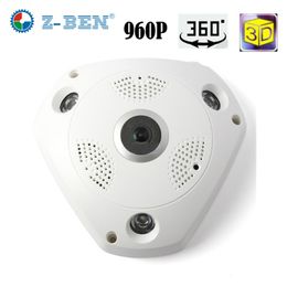 Z-BEN 1.3MP 960P Wifi caméra IP caméra panoramique à 360 degrés sécurité à domicile Surveillance vidéo Vision nocturne Fisheye Surveillance caméra IP