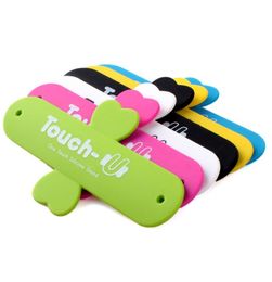 2017 Universal Portable Touch U Silicone Stand Holder Phone Cell Phone pour iPhone Samsung HTC Sony Mobile Phones Tablets3902802