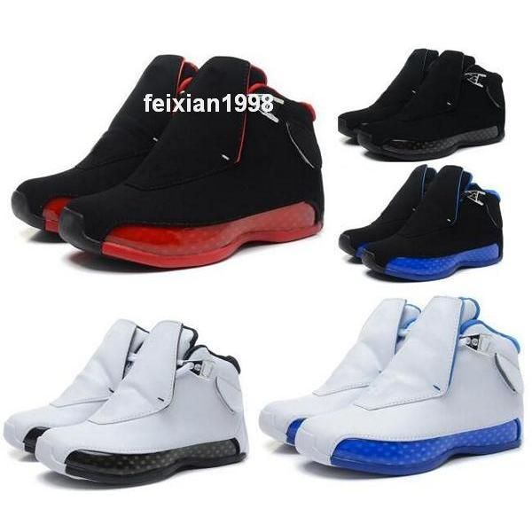 18 Chaussures de basket-ball Man 18s Og Black Red Suede Chrome Sport Royal Blue Mens Dreigner Classic Tennis Sneakers Taille 7-13
