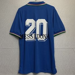 1982 camisetas de fútbol retro italianas casa maglia ROSSI italia maglie TOTTI PIRLO INZAGHI MAILLOT kits de camisa de futbol de calidad hombres Maillots de camiseta de fútbol