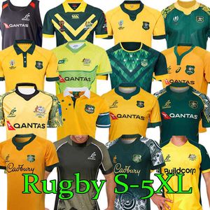 2018 2019 2021 Australië Rugby Jerseys Home Away Kangaroos Wallaby Size S-5XL Maillot de National League 4xl Vest Pants